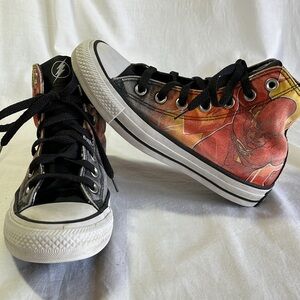 Converse DC Comics Flash high top shoes size 4
